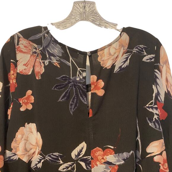 UMGEE Women's Size S Dress Dark Green Floral Boho Roses Granny Popover Romantic - Picture 6 of 8